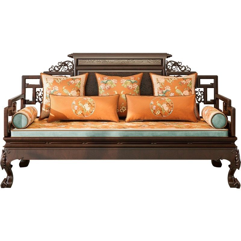山绣球中式红木沙发坐垫子老式实木高端防滑罗汉床垫四季通用定制,居家布艺,沙发垫,淘宝优惠券,粉丝福利购,淘宝优惠卷