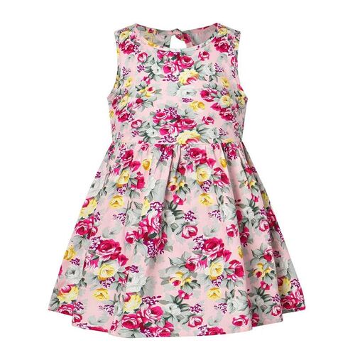 2023 Spring Summer Girl Vest Dress Kids Sleeveless Printed P