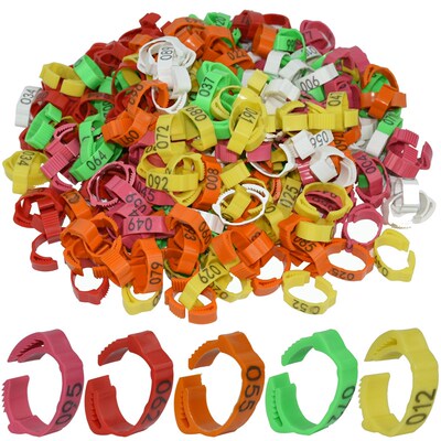30pcs Chicken Foot Label Snap Ratchet Clip Plastic Poultry L