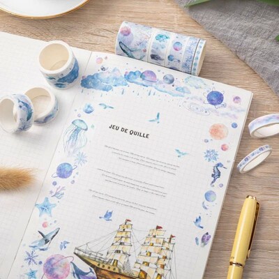 Washi Tape Set Stickers Aesthetic Kawaii Cute Scrapbooking J