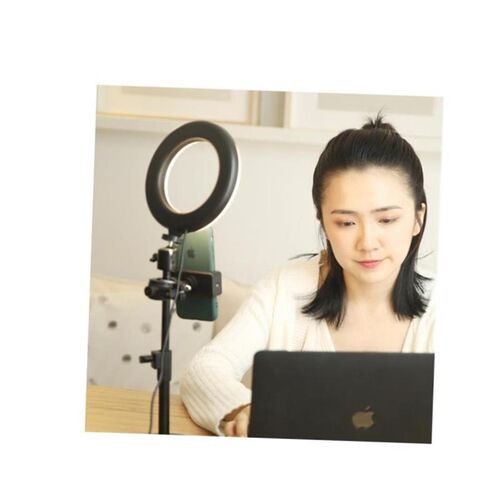 live streaming vlog ring led light desk stand tripod remote