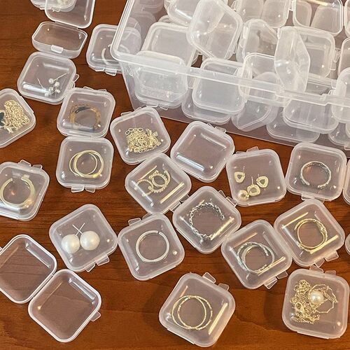 4/24pcs Mini Plastic Storage Containers Box Portable Pill Me