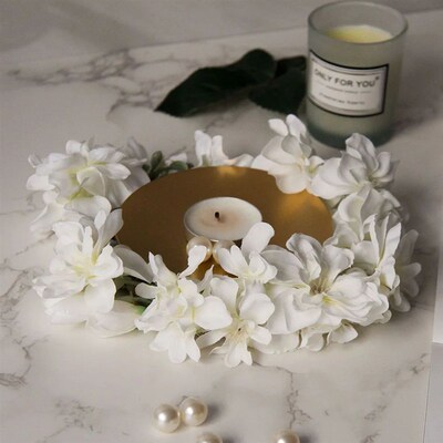 Iron Plate Candle Holder Pillar Art Decorative Pedestal For