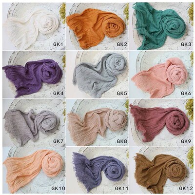 Seersucker Wrap Newborn Photography Props Soft Cotton Gauze