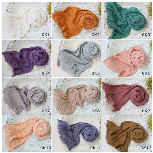Seersucker Wrap Newborn Photography Props Soft Cotton Gauze