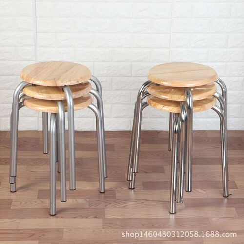Xiang Xing Mei-Simple Household Solid Wood Small Round Stool