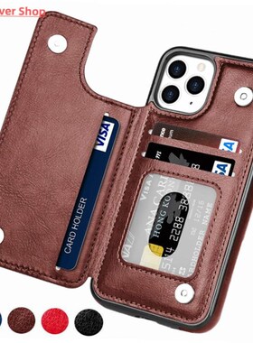 Retro PU Flip Leather Case For iPhone 15 14 13 12 Pro Max XS