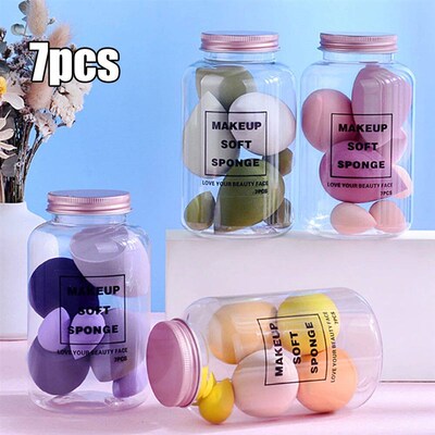 7PCS Drifting Bottle Beauty Egg Dry And Wet Dual-Purpose No