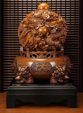 威弗列德招财龙纹鼎青龙鼎客厅玄关乔迁新居开业礼九转乾坤鼎摆件
