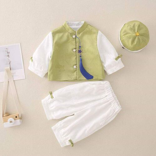 Boys Baby One-year-old Grab Week Tang Suit Baby One Hundred