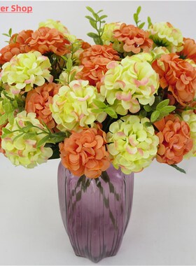 1pcs 10 flower head peony fake flowers  luxury bouquet weddi