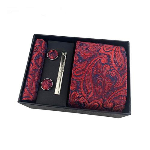 Formal Neckties Tie Clip Hanky Cufflink Men Gift 领带套装