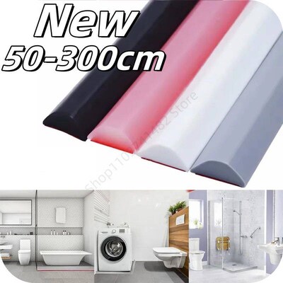 New Silicone Bathroom Water Retaining Strips Self-Adhesive B
