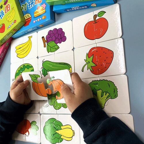 Baby Puzzle Toys for Children Animals Fruit Truck Graph Card