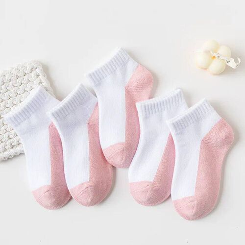 5 Pairs/Lot 2023 New Summer Children Socks Cotton Kids Fashi