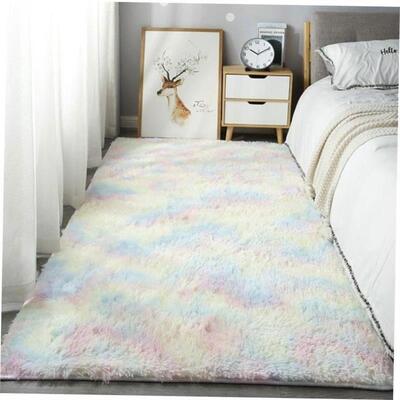 Carpet bedroom bed blavnket Nordic plush floor matcushion