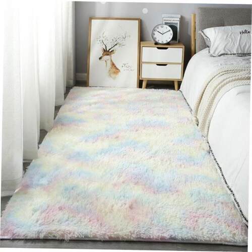 Carpet bedroom bed blavnket Nordic plush floor matcushion