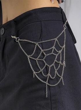 IngeSight.Z+Punk+Rock+Metal+Spider+Web+Waist+Chain+for+Women