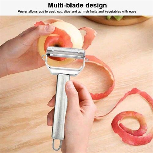 2 In 1 Multi-Knife Peeler with Grid Plate Double Blade