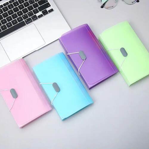 A6 Expanding File Folder Buckle Wallet Organ Bag Documents F