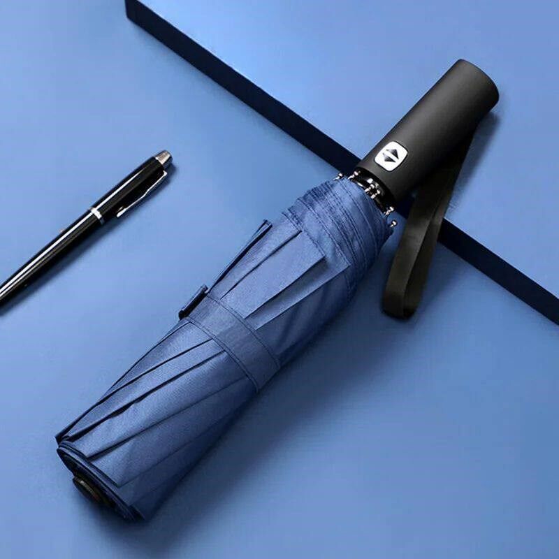 Waterproof Windproof Umbrella Strong Parasol Bussiness Male - 实物图