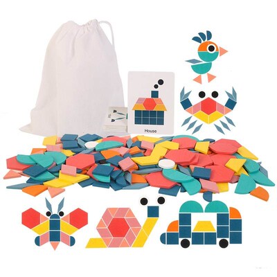 3D Jigsaw Puzzle Clever Board Geometric Shape Puzzles Toy