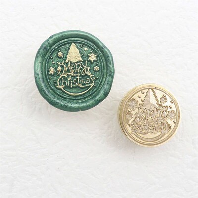 Christmas Wax Seal Stamps Retro Vintage Sealing Stamp Head F