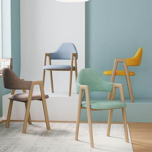 Nordic restaurant Dining chair backrest makeup soft stool