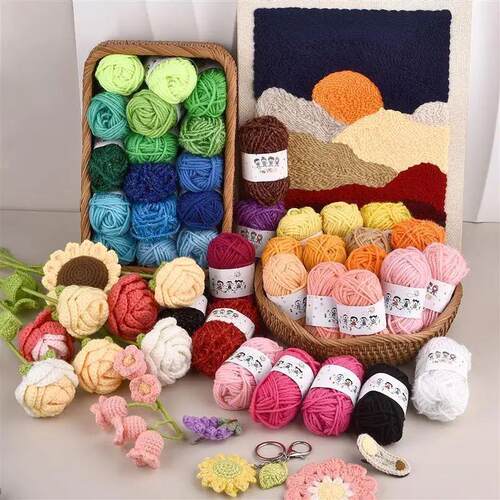 12Colors/Set Soft Yarn Fine Quality HandKnitting Thread Sof