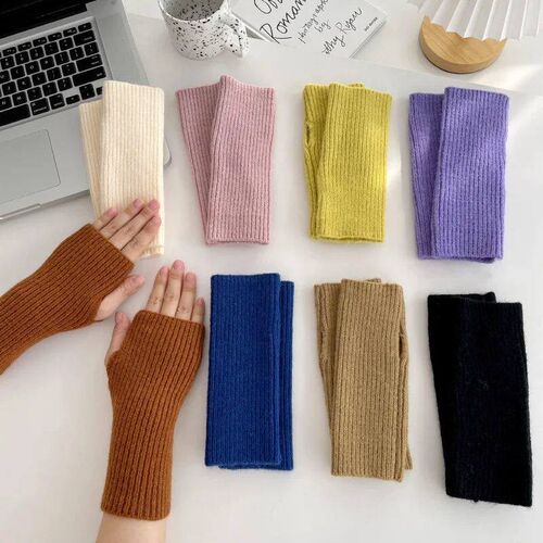 Half-finger gloves Womens autumn/winter Korean edition all-