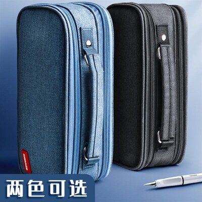 6 Colors Simplicity Canvas Pencil Case Large Capacity Big