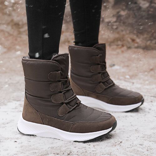 Winter 2025 Womens Boots Hightop Outdoor Warm Thickbottomed