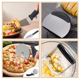 Dough shovel tool 切刀 knife baking pizza beater cutter set