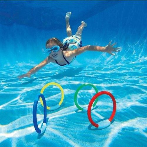 4pcs New Diving Rings Underwater Swimming Rings Sinking Pool