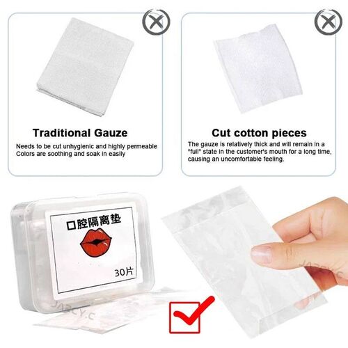 30pcs Microblading Tattooed Lip Oral Isolation Pad Tattoo Li