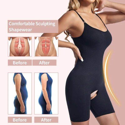 Bodysuit Shapewear Women Full Body Shaper Open Crotch Corset