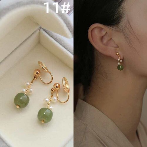 Mosquito Incense Plate Ear Clip Womens High-end Retro Earri