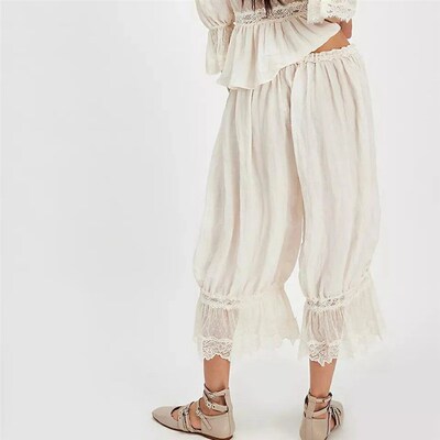 Combhasaki Womens Y2K Loose Fit Bloomers Cropped Pants Draw