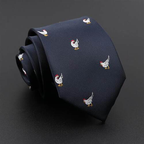 Novelty Mens Tie Floral Feather Elk Geometric Patten Red Bl
