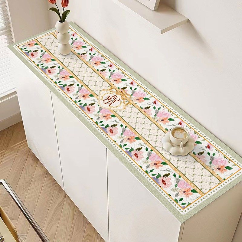 夏尔田园鞋柜放舱台面保护垫玄关家用氛围感布艺电视柜耐脏免洗