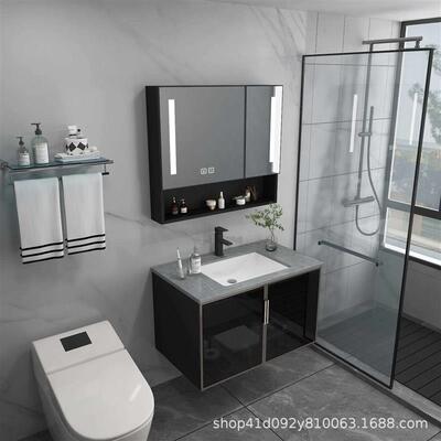 Light Luxury Intelligent Space Aluminum Bathroom Cabinet Com