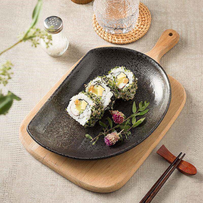 japanese ceramic plates dish tray disc tableware set披萨盘