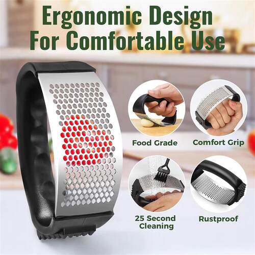 Garlic Press Rocker Stainless Steel Garlic Mincer Garlic Cru