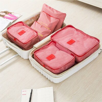 6pcs/set storage bags clothes travel packing waterproof big