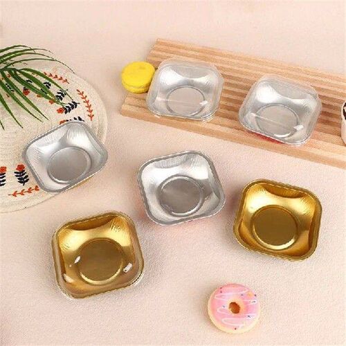 5Pcs 90ML Aluminum Foil Pudding Cup With Lids Disposable