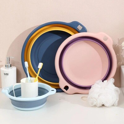Portable Foldable Laundry Basin Plastic Travel Folding Wash