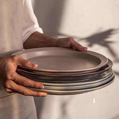 dinner plates ceramic steak plate dishes 西餐盘 western food