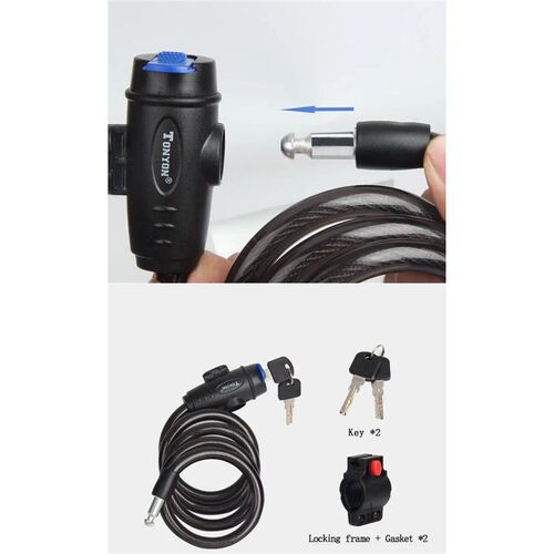 Bicycle lock anti-theft password lock mountain bike cable lo