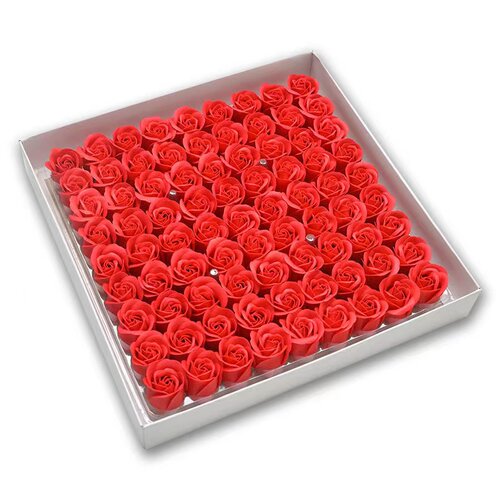 81Pcs Artificial Soap Flower Rose Flower Head Decor Flower B