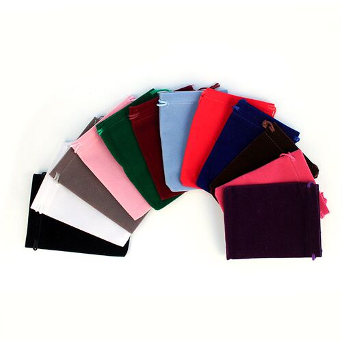 50Pcs/lot 5x7cm 7x9cm 8x10cm 9x12cm Coloful Velvet bag Jewel